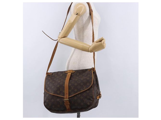 Borsa a tracolla LOUIS VUITTON Monogram Saumur 35 M42254 LV Auth BA14171 Monogramma - vista 28