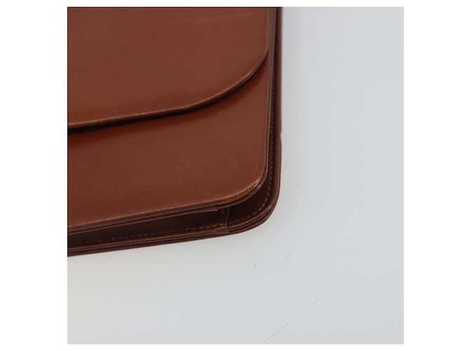 Borsa a tracolla con catena Christian Dior in pelle marrone e oro Auth 194279 D'oro - vista 10