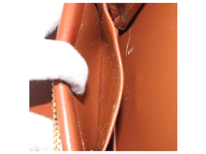 Borsa a tracolla con catena Christian Dior in pelle marrone e oro Auth 194279 D'oro - vista 21
