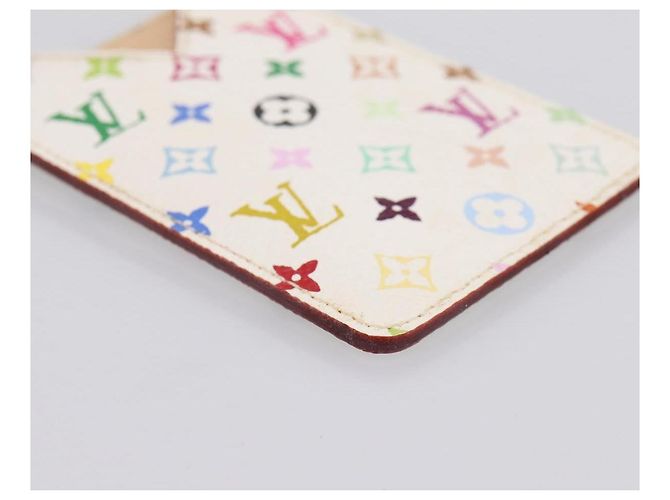 LOUIS VUITTON Monogram Multicolor Etui Specchio a mano White M92651 LV Auth 183518A Bianco - vista 14