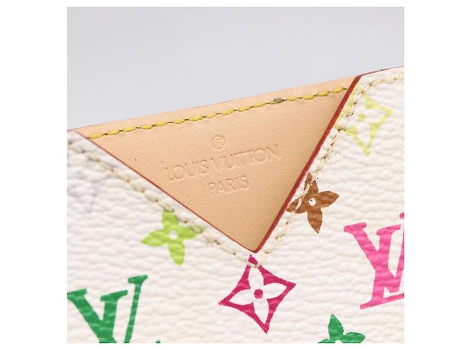 LOUIS VUITTON Monogram Multicolor Etui Specchio a mano White M92651 LV Auth 183518A Bianco - vista 8