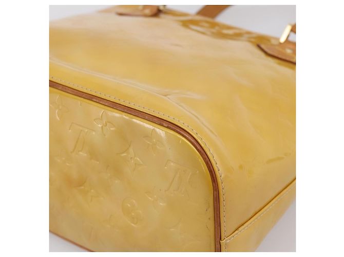 Sac à main LOUIS VUITTON Monogram Vernis Houston Beige M91004 LV Auth BA14836 - vue 16