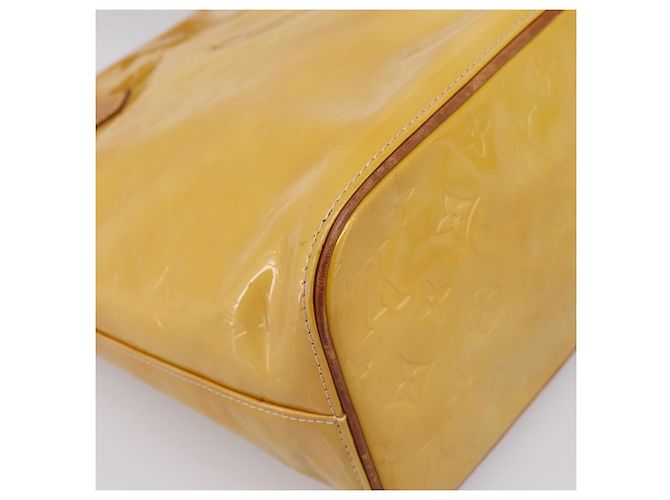 Sac à main LOUIS VUITTON Monogram Vernis Houston Beige M91004 LV Auth BA14836 - vue 17