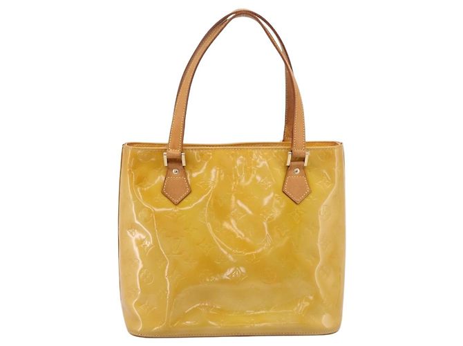 Sac à main LOUIS VUITTON Monogram Vernis Houston Beige M91004 LV Auth BA14836 - vue 2