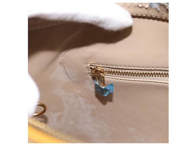 Sac à main LOUIS VUITTON Monogram Vernis Houston Beige M91004 LV Auth BA14836 - vue 21