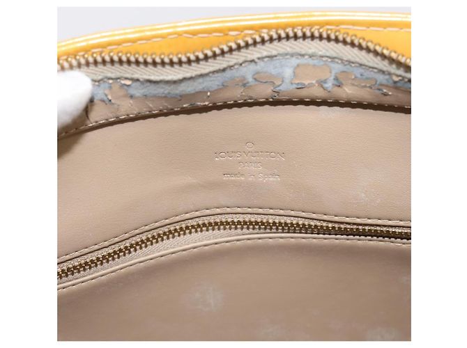 Sac à main LOUIS VUITTON Monogram Vernis Houston Beige M91004 LV Auth BA14836 - vue 9