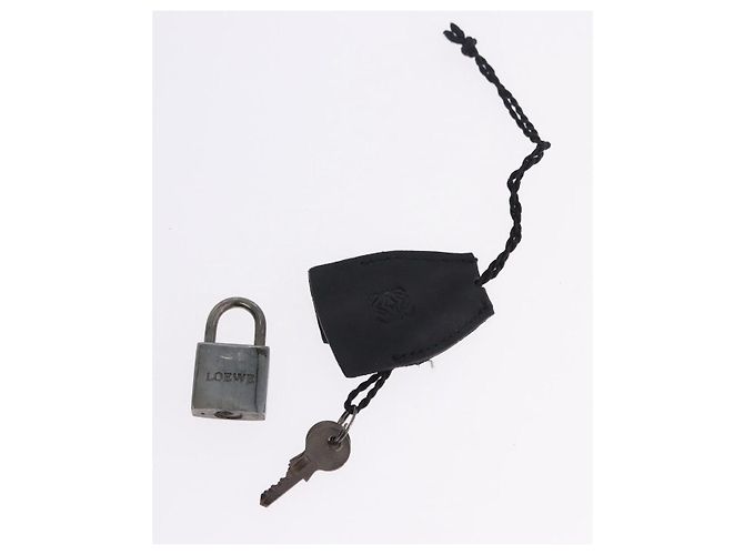 Borsa Boston LOEWE Anagram PVC Leather Black Silver Auth bs36557 Nero Argento - vista 11
