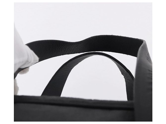 Borsa Boston LOEWE Anagram PVC Leather Black Silver Auth bs36557 Nero Argento - vista 14