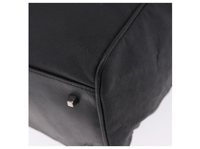 Borsa Boston LOEWE Anagram PVC Leather Black Silver Auth bs36557 Nero Argento - vista 15