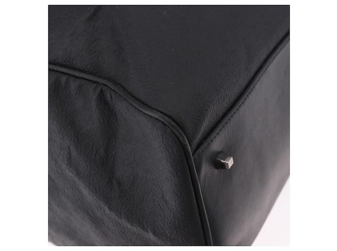 Borsa Boston LOEWE Anagram PVC Leather Black Silver Auth bs36557 Nero Argento - vista 16