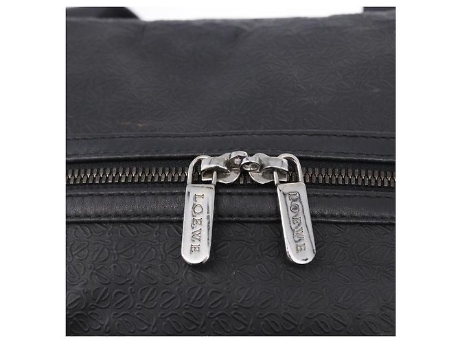 Borsa Boston LOEWE Anagram PVC Leather Black Silver Auth bs36557 Nero Argento - vista 18