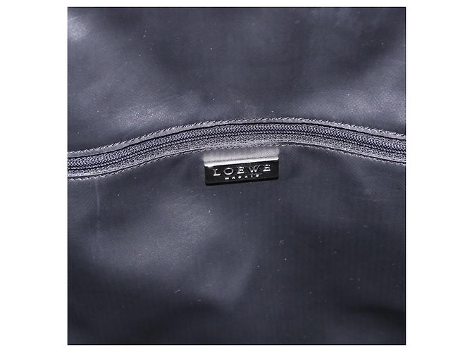 Borsa Boston LOEWE Anagram PVC Leather Black Silver Auth bs36557 Nero Argento - vista 19