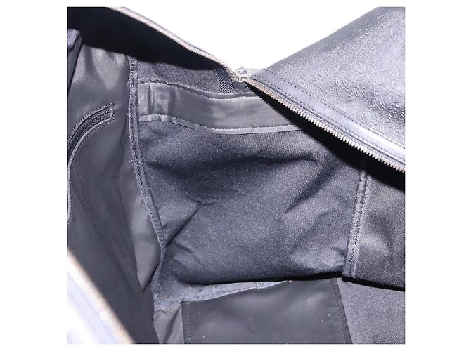 Borsa Boston LOEWE Anagram PVC Leather Black Silver Auth bs36557 Nero Argento - vista 20