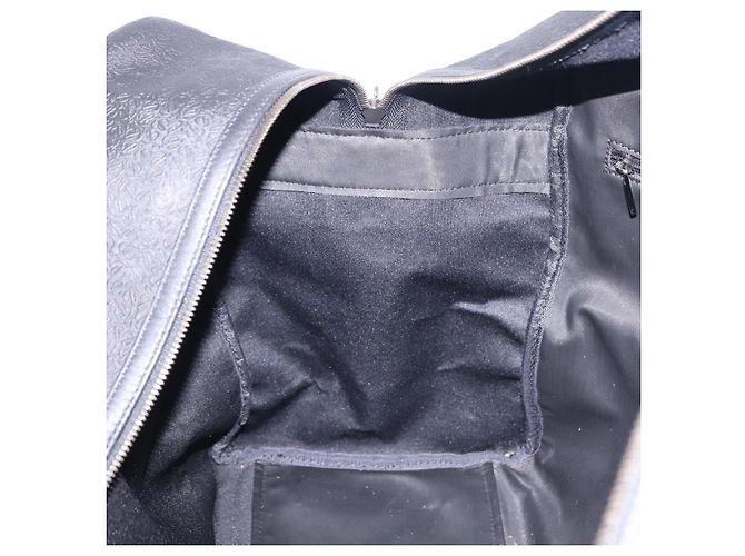 Borsa Boston LOEWE Anagram PVC Leather Black Silver Auth bs36557 Nero Argento - vista 21