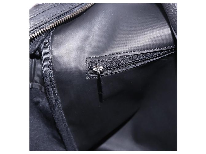 Borsa Boston LOEWE Anagram PVC Leather Black Silver Auth bs36557 Nero Argento - vista 22