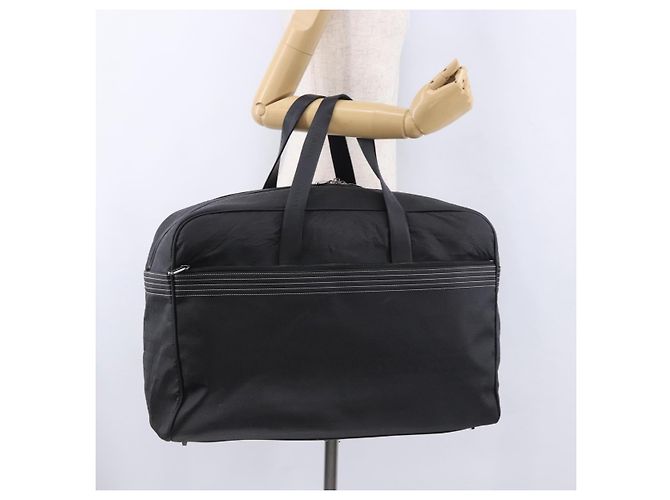 Borsa Boston LOEWE Anagram PVC Leather Black Silver Auth bs36557 Nero Argento - vista 25