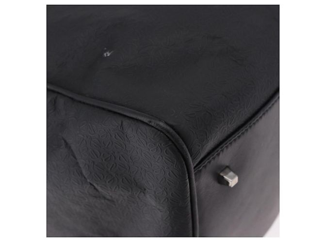 Borsa Boston LOEWE Anagram PVC Leather Black Silver Auth bs36557 Nero Argento - vista 8