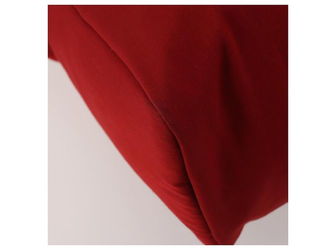 Hermès HERMES Herbag Cabas MM Handtasche Canvas Leder Rot Gold Auth bs36333 Golden - Ansicht 16