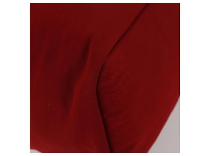 Hermès HERMES Herbag Cabas MM Handtasche Canvas Leder Rot Gold Auth bs36333 Golden - Ansicht 9
