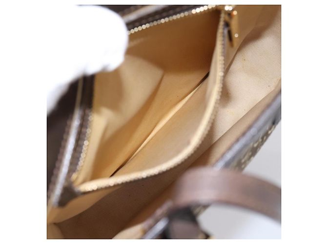 Céline Sac à main CELINE C Macadam Canvas Marron Or Auth 196447A Doré - vue 11