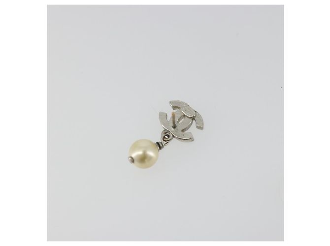 Orecchini CHANEL COCO Mark Pierce metallo Argento CC Auth 195942A - vista 10