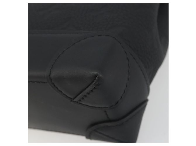 LOUIS VUITTON Taurillon Clemence Monogram Steamer PM Black M24436 Auth 196000SM Nero - vista 10