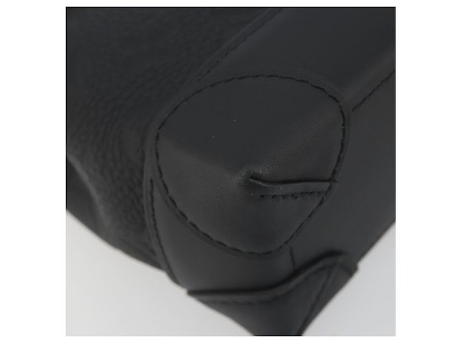 LOUIS VUITTON Taurillon Clemence Monogram Steamer PM Black M24436 Auth 196000SM Nero - vista 16