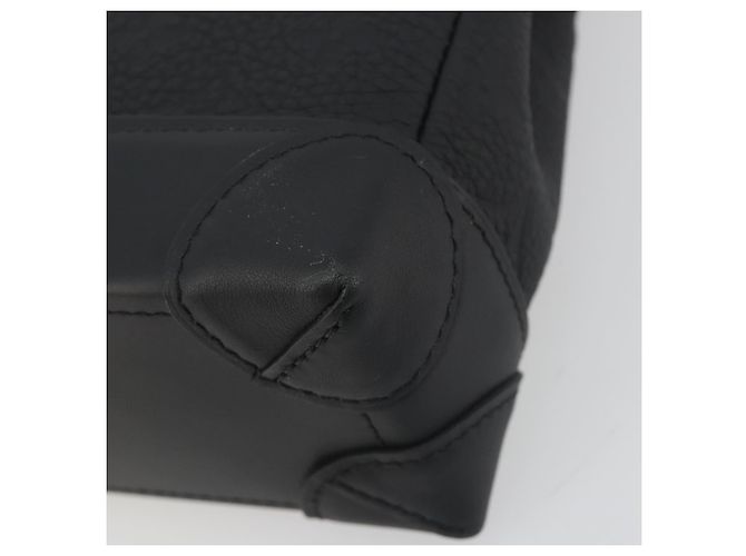 LOUIS VUITTON Taurillon Clemence Monogram Steamer PM Black M24436 Auth 196000SM Nero - vista 17