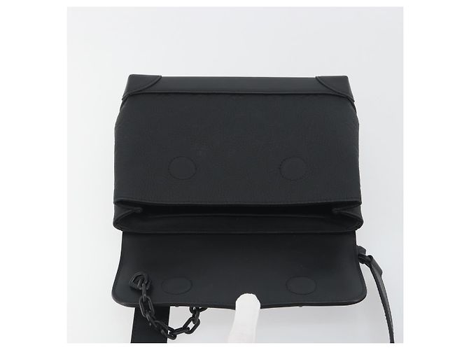 LOUIS VUITTON Taurillon Clemence Monogram Steamer PM Black M24436 Auth 196000SM Nero - vista 21