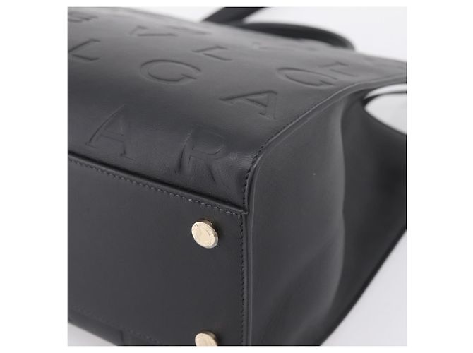 Bulgari Borsa Tote BVLGARI in pelle 2way Nero Oro Auth ka5676V D'oro - vista 15