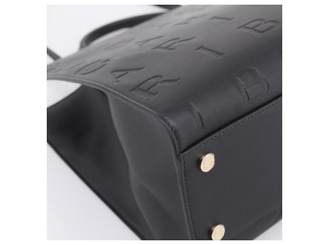 Bulgari Borsa Tote BVLGARI in pelle 2way Nero Oro Auth ka5676V D'oro - vista 16