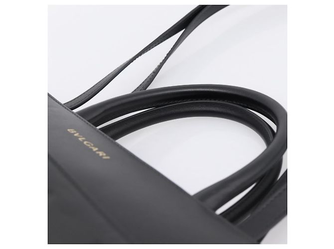 Bulgari Borsa Tote BVLGARI in pelle 2way Nero Oro Auth ka5676V D'oro - vista 8