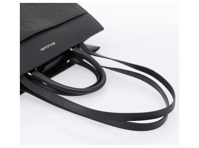 Bulgari Borsa Tote BVLGARI in pelle 2way Nero Oro Auth ka5676V D'oro - vista 9