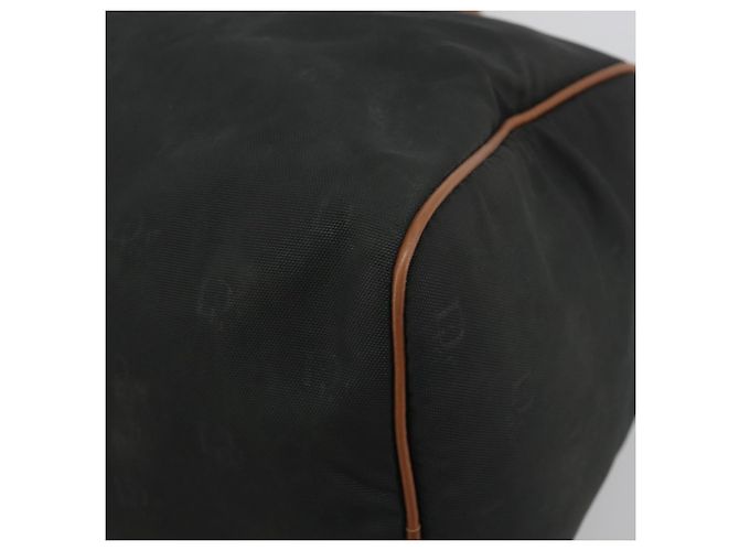 Borsa a mano Christian Dior Honeycomb Canvas Nylon Nero Oro Auth bs36771 D'oro - vista 10