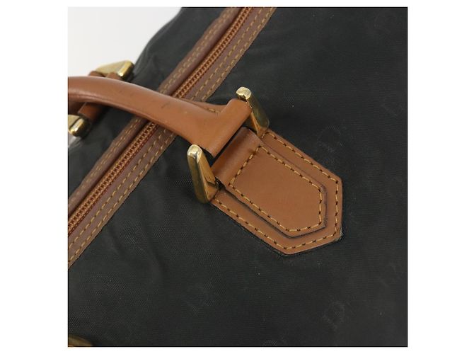 Borsa a mano Christian Dior Honeycomb Canvas Nylon Nero Oro Auth bs36771 D'oro - vista 11