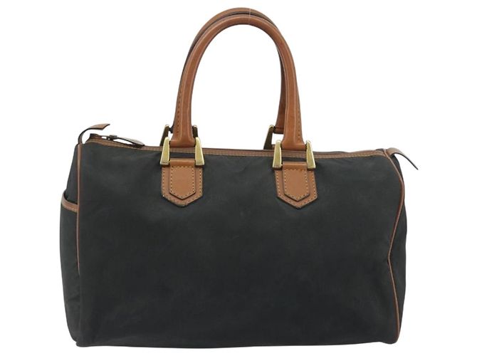 Borsa a mano Christian Dior Honeycomb Canvas Nylon Nero Oro Auth bs36771 D'oro - vista 13