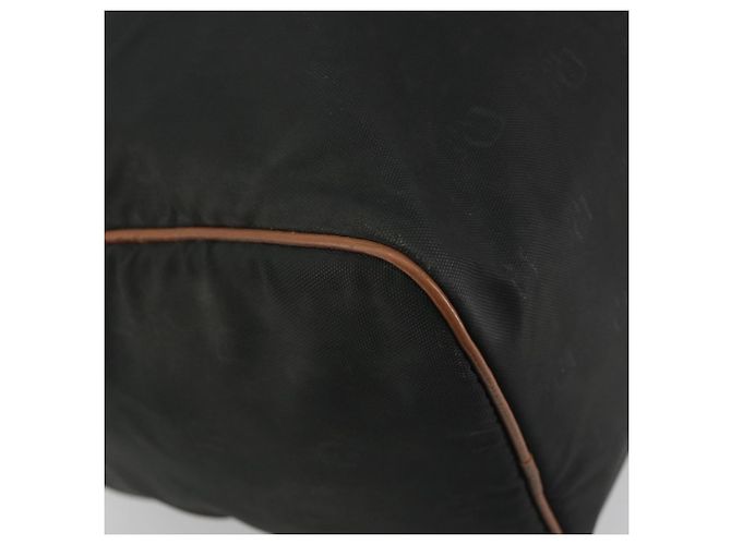 Borsa a mano Christian Dior Honeycomb Canvas Nylon Nero Oro Auth bs36771 D'oro - vista 16