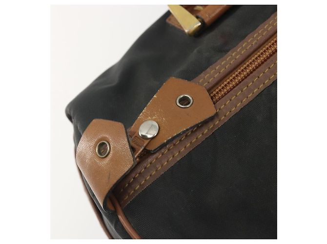 Borsa a mano Christian Dior Honeycomb Canvas Nylon Nero Oro Auth bs36771 D'oro - vista 17