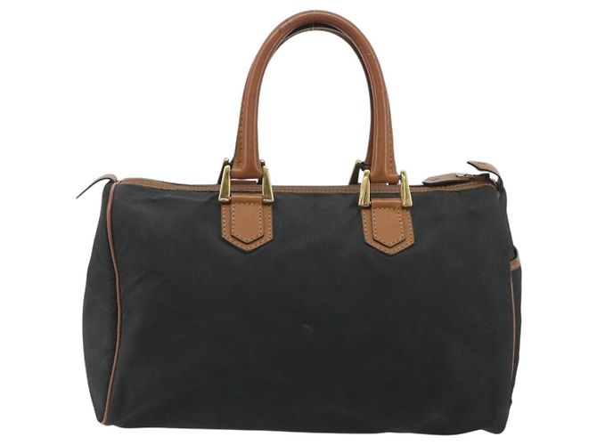 Borsa a mano Christian Dior Honeycomb Canvas Nylon Nero Oro Auth bs36771 D'oro - vista 2