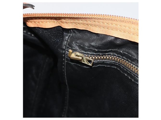 Borsa a mano Christian Dior Honeycomb Canvas Nylon Nero Oro Auth bs36771 D'oro - vista 20
