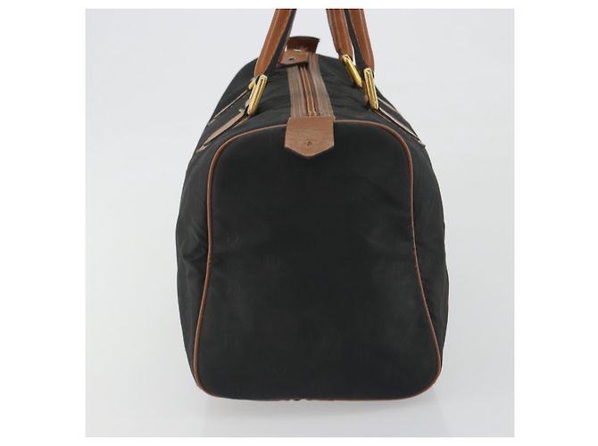 Borsa a mano Christian Dior Honeycomb Canvas Nylon Nero Oro Auth bs36771 D'oro - vista 4
