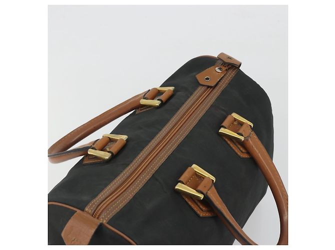 Borsa a mano Christian Dior Honeycomb Canvas Nylon Nero Oro Auth bs36771 D'oro - vista 6
