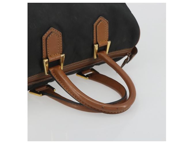 Borsa a mano Christian Dior Honeycomb Canvas Nylon Nero Oro Auth bs36771 D'oro - vista 7