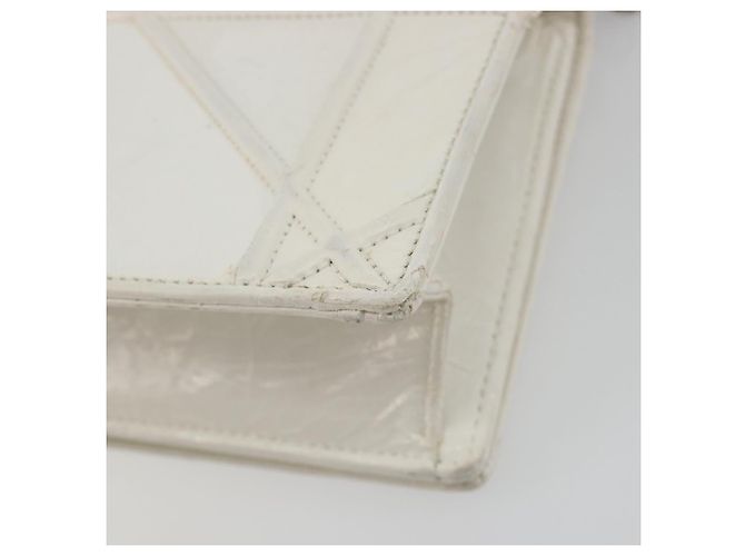 Borsa a tracolla con catena Christian Dior in pelle Bianco Oro Auth bs36728 D'oro - vista 17