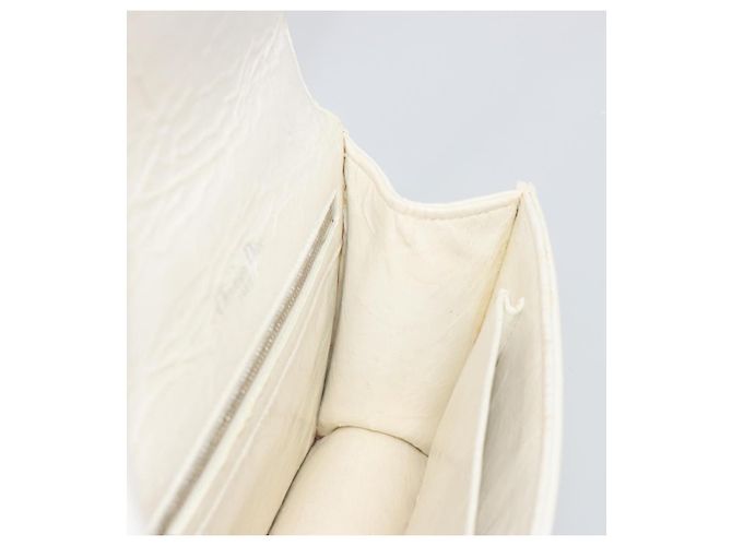 Borsa a tracolla con catena Christian Dior in pelle Bianco Oro Auth bs36728 D'oro - vista 20