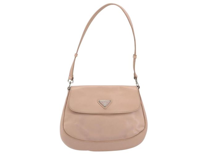 Borsa a tracolla PRADA Creo in pelle rosa argento autentica 195340A - vista 13