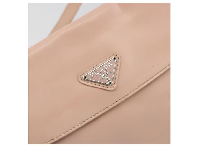 Borsa a tracolla PRADA Creo in pelle rosa argento autentica 195340A - vista 17