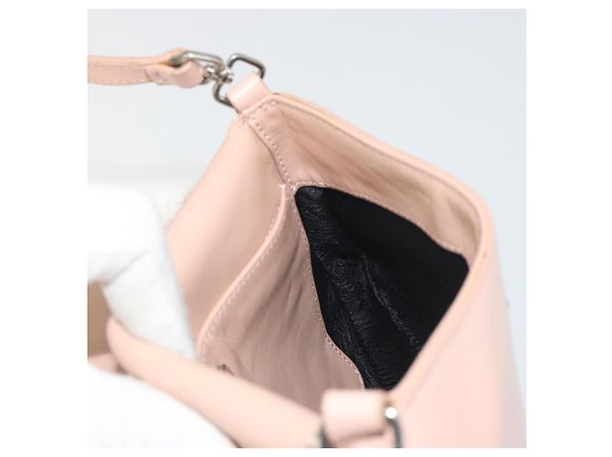 Borsa a tracolla PRADA Creo in pelle rosa argento autentica 195340A - vista 20