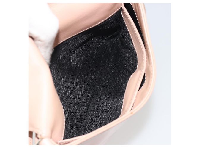 Borsa a tracolla PRADA Creo in pelle rosa argento autentica 195340A - vista 22
