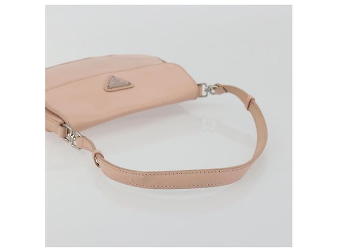 Borsa a tracolla PRADA Creo in pelle rosa argento autentica 195340A - vista 7
